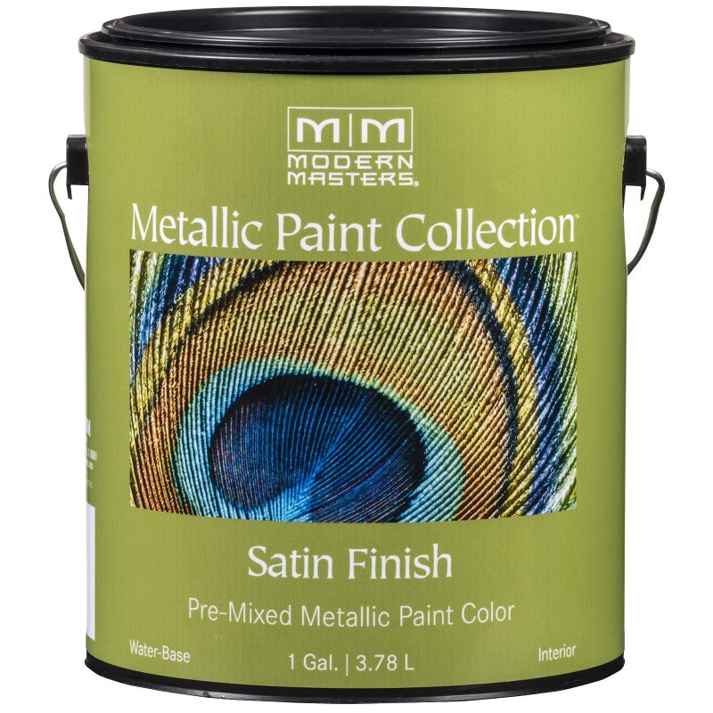Modern Masters 1 gal Modern Masters ME206 Champagne Metallic Paint Collection, Satin Water-Based Decorative Metallic Paint - Image 1